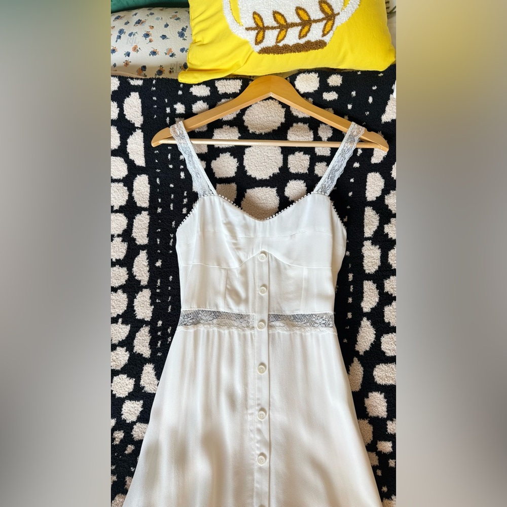 Reformation Wynton Dress In Ivory, brand new, never worn, no flaws. - Picture 10 of 16